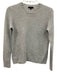 Quince Size XS Light Gray Cashmere Heathered Knit Ribbed Hem Pullover Sweater Light Gray / XS