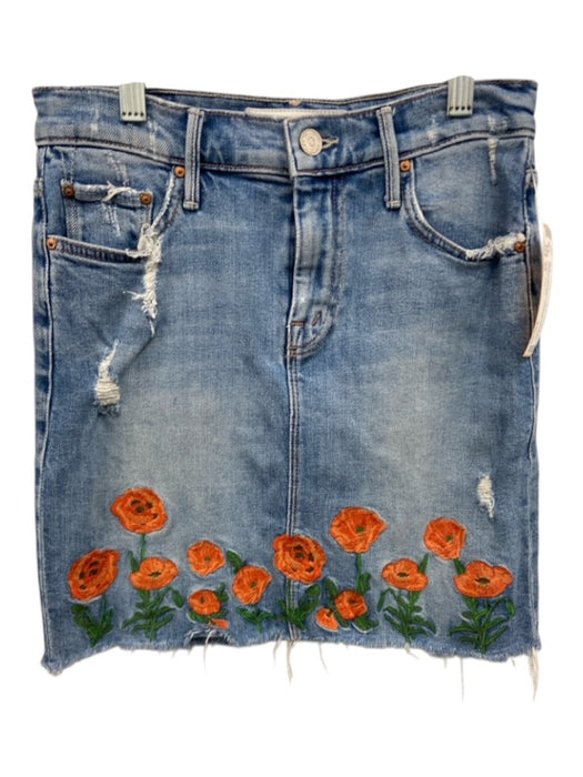 Mother Superior Size 25 Medium light wash Cotton Blend Denim Skirt Medium light wash / 25