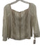 Alice + Olivia Size XS White & Beige Nylon Floral Lace Overlay Off Shoulder Top White & Beige / XS