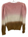 Veronica Beard Size XS Pink, White & Brown Cotton Gradient Ribbed Knit Sweater Pink, White & Brown / XS