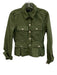 Veronica Beard Jeans Size XS Green Cotton Denim Button Front Collared Jacket Green / XS
