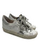 Golden Goose Shoe Size 37 White & Silver Leather Upper Metallic Detail Sneakers White & Silver / 37