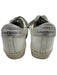 Golden Goose Shoe Size 37 White & Silver Leather Upper Metallic Detail Sneakers White & Silver / 37