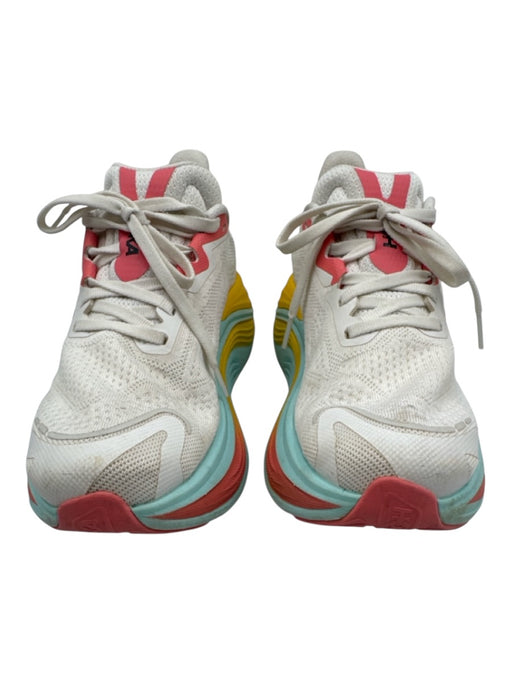 Hoka Shoe Size 6.5 White, Pink & Multi textile upper Perforated Low Top Sneakers White, Pink & Multi / 6.5