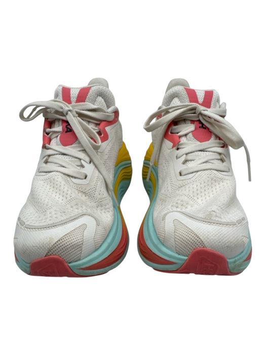 Hoka Shoe Size 6.5 White, Pink & Multi textile upper Perforated Low Top Sneakers White, Pink & Multi / 6.5