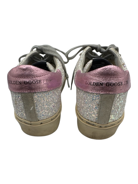 Golden Goose Shoe Size 36 White & Pink Leather Upper Glitter Low Top Sneakers White & Pink / 36