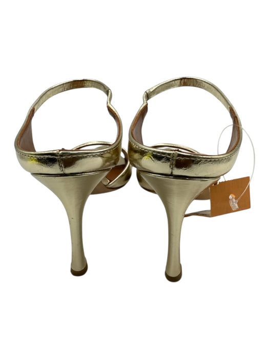 Malone Souliers Shoe Size 36 Gold Tone Leather Upper Metallic Open Toe Mules Gold Tone / 36