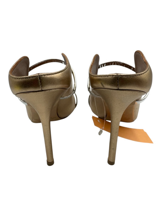 Malone Souliers Shoe Size 36.5 Copper & Silver Leather Upper Metallic Pump Mules Copper & Silver / 36.5