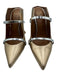 Malone Souliers Shoe Size 36.5 Copper & Silver Leather Upper Metallic Pump Mules Copper & Silver / 36.5