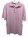Peter Millar Size M Pink & Blue Cotton Stripe Polo Men's Short Sleeve Pink & Blue / M
