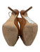 Jimmy Choo Shoe Size 39.5 Camel Leather open toe Slingback Stiletto Twist Pumps Camel / 39.5