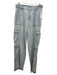BlankNYC Size 26 Light Wash Cotton Denim Zip Fly High Rise Cargo Wide Leg Jeans Light Wash / 26