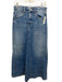 Zara Size S Medium Wash Cotton Denim Zip Fly Midi Skirt Medium Wash / S