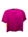 Amanda Uprichard Size Small Hot pink Rayon Blend Short Sleeve Grommets Top Hot pink / Small