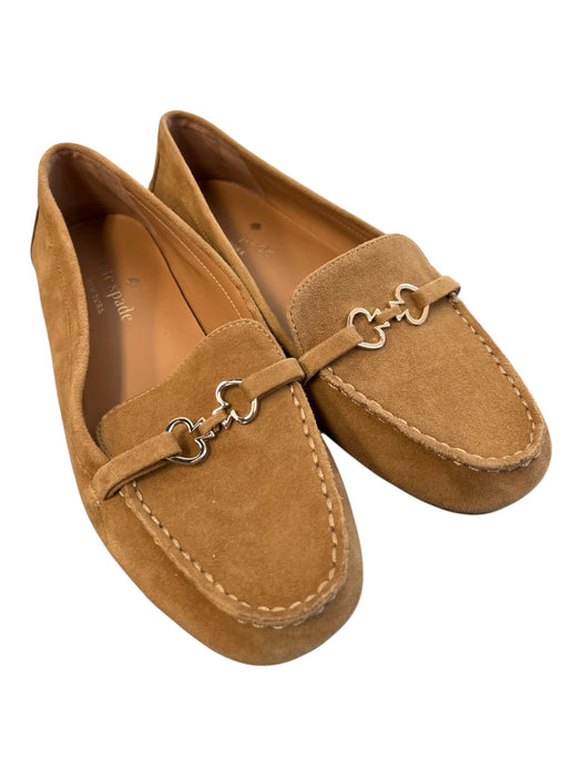 Kate Spade Shoe Size 7 Brown Suede Loafer Gold Hardware Horse Bit Flat Shoes Brown / 7