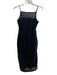 Walter Baker Size 6 Black Cotton Eyelet High Square Neck Spaghetti Strap Dress Black / 6