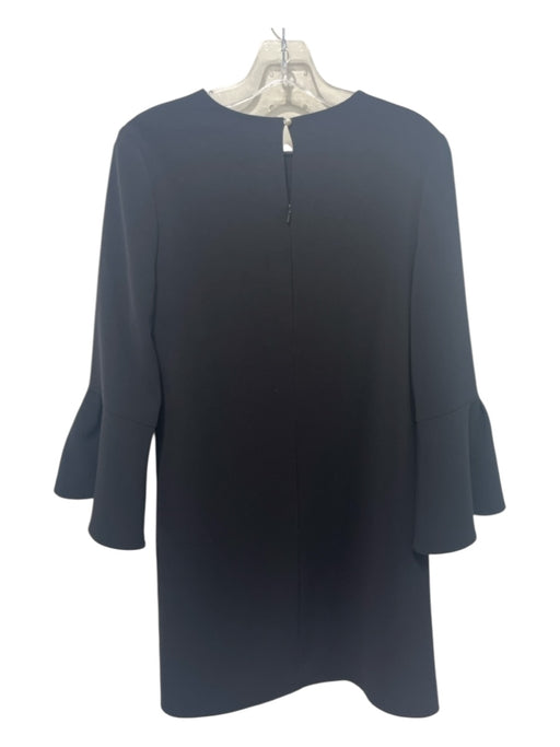 Pearl by Lela Rose Size 4 Black Polyester Blend Long Bell Sleeve Solid Dress Black / 4