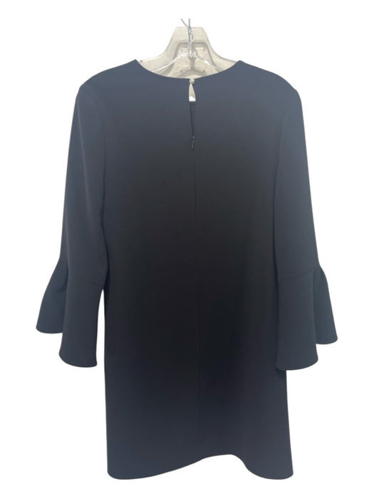 Pearl by Lela Rose Size 4 Black Polyester Blend Long Bell Sleeve Solid Dress Black / 4