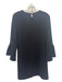 Pearl by Lela Rose Size 4 Black Polyester Blend Long Bell Sleeve Solid Dress Black / 4