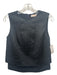 Tory Burch Size 2 Black Viscose Blend Sleeveless Brocade Metallic Thread Top Black / 2