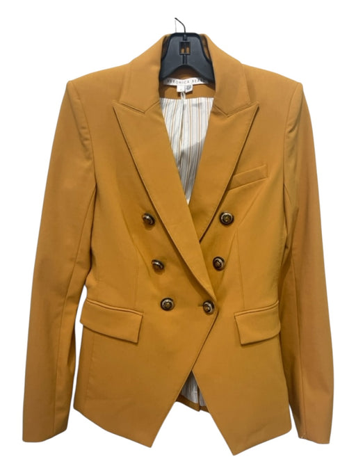 Veronica Beard Size 2 Mustard Yellow Polyester Blend 3 Button Solid Jacket Mustard Yellow / 2