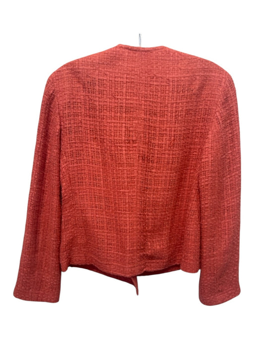 Akris Size 2 Burnt Orange Cotton Blend Tweed Solid 1 Button Blazer Jacket Burnt Orange / 2