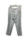 Etro Size 44 White & Silver Cotton Blend Side Zip Brocade Metallic Thread Pants White & Silver / 44