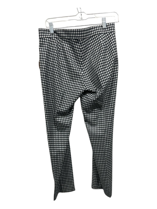 MaxMara Size 6 Black & White Wool Low Rise Gingham Zip & Hook Slim Ankle Pants Black & White / 6