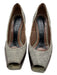 Marni Shoe Size Est 6.5 Gray, Brown & Black textile upper Fabric Block Pumps Gray, Brown & Black / Est 6.5