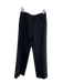 Giorgio Armani Size 38 Black Acetate Side Zip Flat Front Wide Leg Pants Black / 38