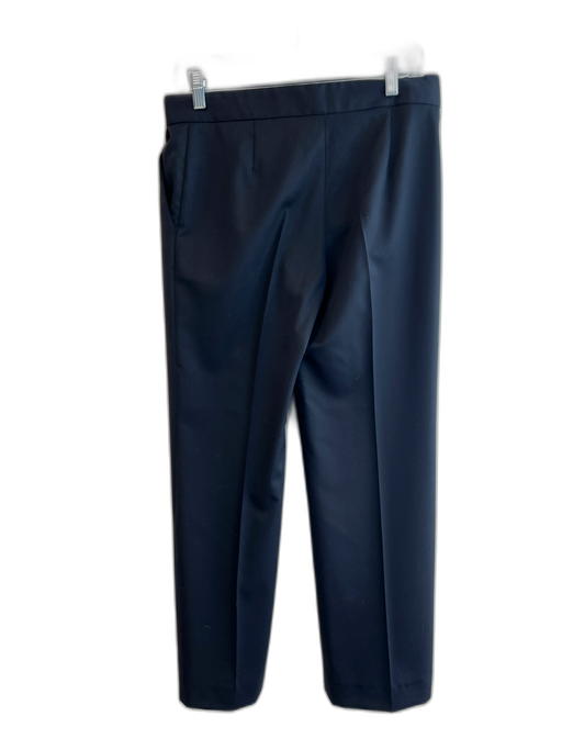 Stella McCartney Size 4 Black Wool Blend Zip Fly Side Pocket Straight Cut Pants Black / 4