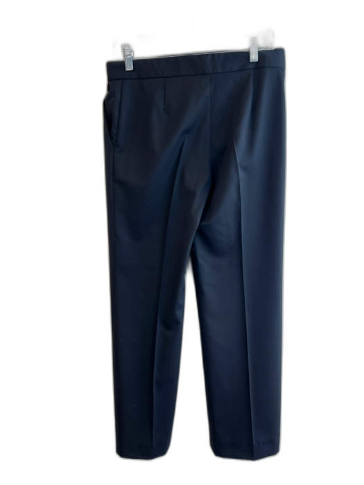 Stella McCartney Size 4 Black Wool Blend Zip Fly Side Pocket Straight Cut Pants Black / 4