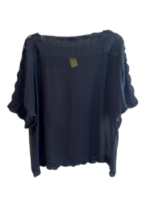Isabel Marant Etoile Size 34 Black Viscose Half Sleeve Lace design Top Black / 34