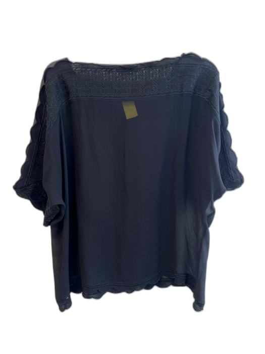 Isabel Marant Etoile Size 34 Black Viscose Half Sleeve Lace design Top Black / 34