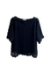 Isabel Marant Etoile Size 34 Black Viscose Half Sleeve Lace design Top Black / 34
