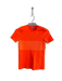 Helmut Lang Size Small Orange Polyester Short Sleeve Ribbed Crew Neck Top Orange / Small