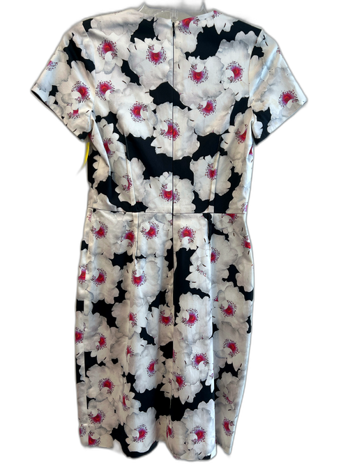 Peter Som Size Est Small White, Black & Pink No Fabric Tag Lined Back Zip Dress White, Black & Pink / Est Small