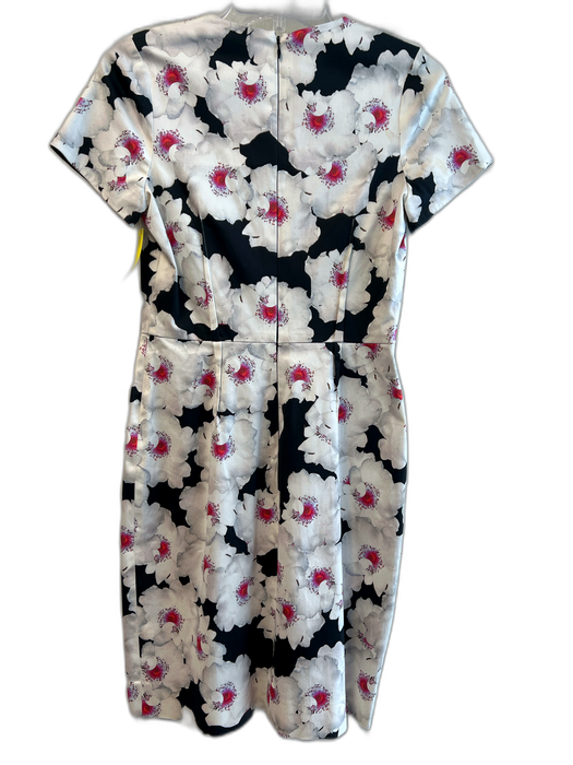 Peter Som Size Est Small White, Black & Pink No Fabric Tag Lined Back Zip Dress White, Black & Pink / Est Small