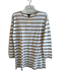 Eileen Fisher Size Medium white & tan Organic Linen Striped Long Sleeve Top white & tan / Medium