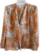 Vince Size XS Orange & Multi Silk Floral Long Sleeve V Neck Top Orange & Multi / XS