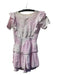 Love Shack Fancy Size Small Pink & Cream Cotton Short Sleeve Ruffle Detail Dress Pink & Cream / Small