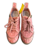 Fendi Shoe Size 37.5 Pink fabric upper Low Top lace up Logo Sneaker Shoes Pink / 37.5