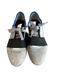 Balenciaga Shoe Size 37 Grey Leather Almond Toe Suede Detail Lace Up Shoes Grey / 37