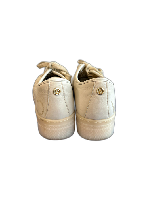 Valentino Shoe Size 6.5 Ivory Leather Round Toe lace up Low Top Platform Shoes Ivory / 6.5