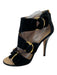 Giuseppe Zanotti Design Shoe Size 38.5 Black Leather Suede Triple Buckle Sandals Black / 38.5