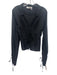 Yves Saint Laurent Rive Gauche Size 38 Black Cotton & Silk Tie Detail Top Black / 38