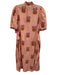 Alix of Bohemia Size XS Pink & Orange Cotton Floral 1/2 Sleeve Tie Waist Dress Pink & Orange / XS