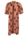Alix of Bohemia Size XS Pink & Orange Cotton Floral 1/2 Sleeve Tie Waist Dress Pink & Orange / XS