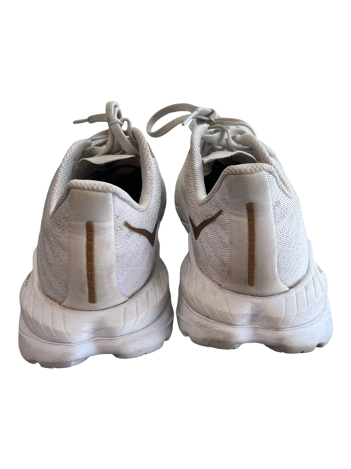 Hoka Shoe Size 6 White Fabric Lace Up Low Top Almond Toe Shoes White / 6