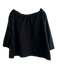 Ann Mashburn Size XL Black Cotton Blend Stretch Neck Long Sleeve Top Black / XL